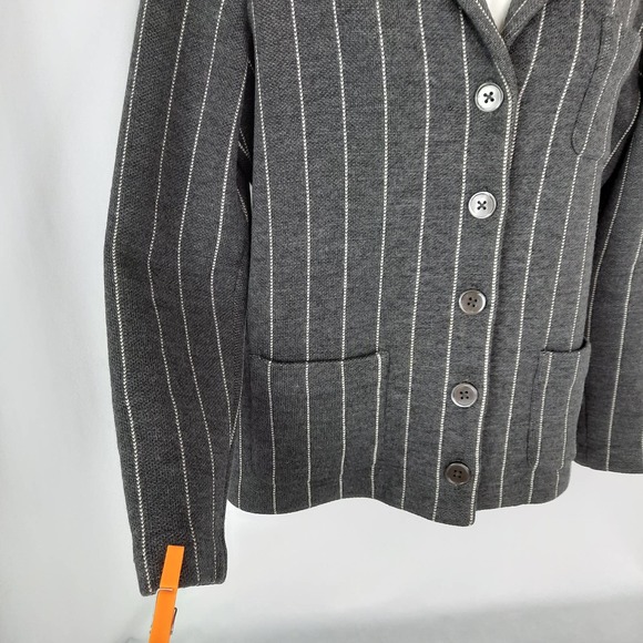 Lauren Ralph Lauren Merino Wool Button Down Pinstripe Blazer, Petite Small - Picture 6 of 16